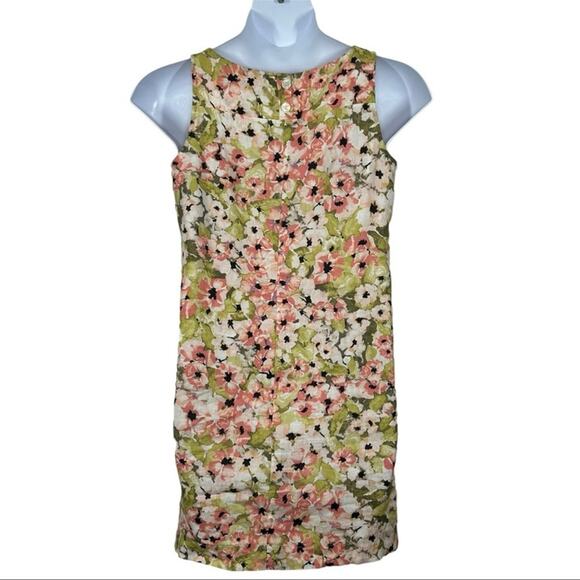 J. Jill Love Linen Floral Print Sleeveless Shift Dress Shrimp Size Petite Small - Picture 11 of 13